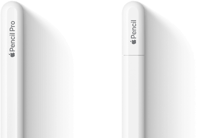 Apple Pencil Pro and Apple Pencil (USB-C) side by side