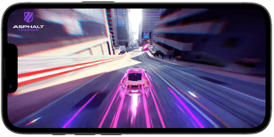 iPhone 17e showing a racing game being played