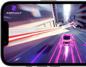 iPhone 17e showing a racing game being played